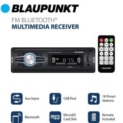 BLAUPUNKT SINGLE DIN IN DASH MP3 USB BLUETOOTH CAR STEREO DIGITAL MEDIA RECEIVER 