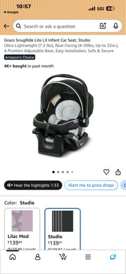 Graco SnugRide 35 Lite LX Infant Car Seat