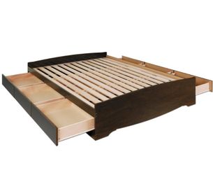 Prepac king platform storage bed