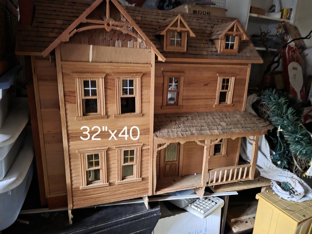Wooden Unfinished Doll house