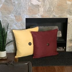 Pottery Barn Throw Accent Pillows, New With Feather Inserts, 20” Square, $15 Each Or Both For $25