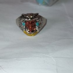 Chief Face Silver 925 Ring Sz 12