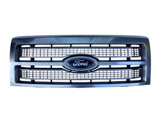 2009-2012 Ford F-150 F150 Platinum Front Upper Grill Grille Silver w/ Emblem