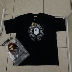 Bape Shirt Collab with chrome heart