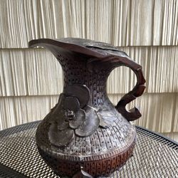 Hand Carved Pitchers Made Of Wood