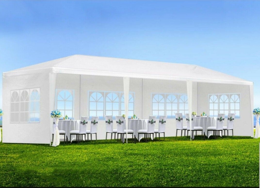 10' x 30' Outdoor Gazebo Wedding Canopy Party Tent Shelter 8 Removable Walls Windows