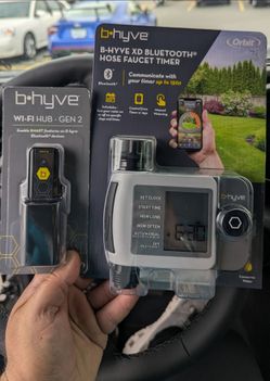 Wi-Fi Hub Gen 2 W/ 2 Orbit B-hyve XD Bluetooth Hose Faucet Timers retail value $140  plus tax.