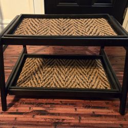 Solid Wood 2-tier Shoe Rack