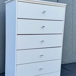 White Chest With Diamond Knobs 