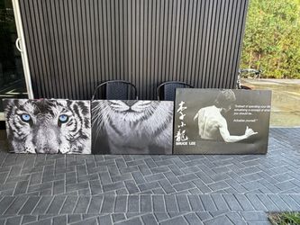 Modern Black & White Canvas Wall Art – Set of 3