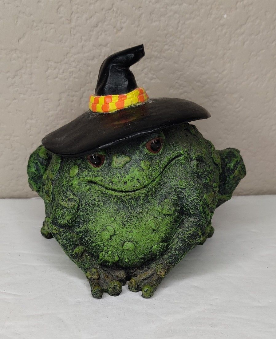 Green Frog Toad Halloween Hocus Pocus Witch Hat Decor