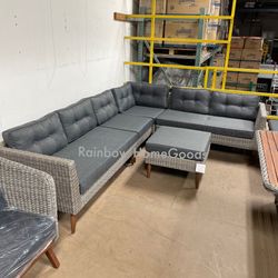 7-Seater L-Shaped Sectional Outdoor Patio Furniture Set