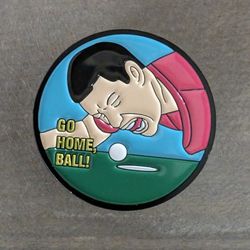 Go Home Ball! Funny Golf Ball Marker with Magnetic Hat Clip, Gilmore Golf Gift