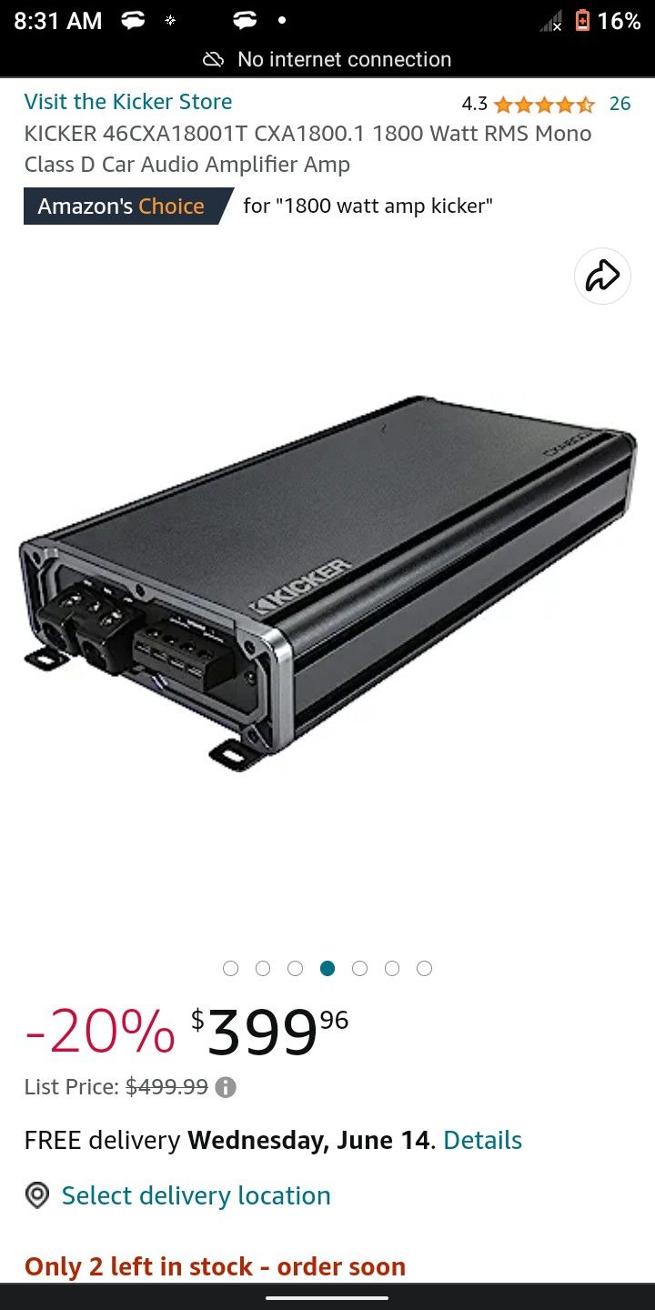 1800 Watt Kicker Amp