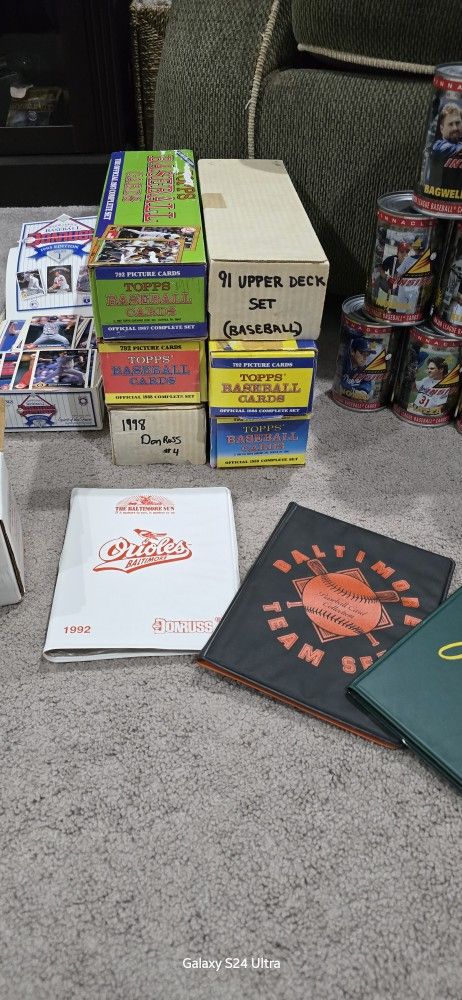 Baseball card collection form mid 1980s to mid 1990s