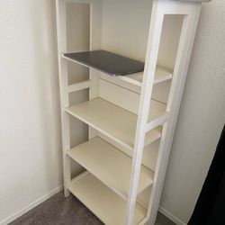 White book shelf