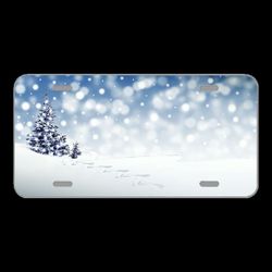 License Plate Novelty Car Front Christmas Snow Winter Christmas Time