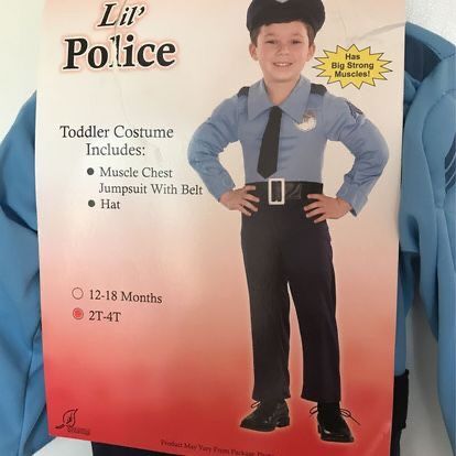 Halloween Costume Lil' Police Toddler Size 2T-4T Costume New
