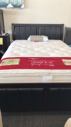 Organic cotton and latex filling hybrid queen mattress