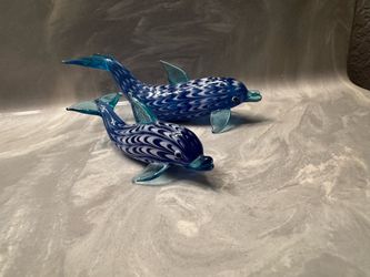 Lenox Blue Dolphin Figurines