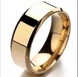 New 18 k yellow gold men’s wedding ring engagement ring