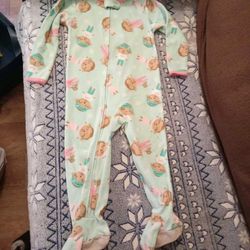 Carter's Toddler Blue/Pink Footed Pajamas 