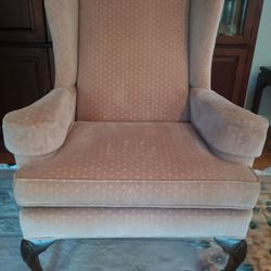  Vintage Ethan Allen Queen Anne wingback chair