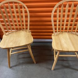Set Of 2 Wooden Chairs