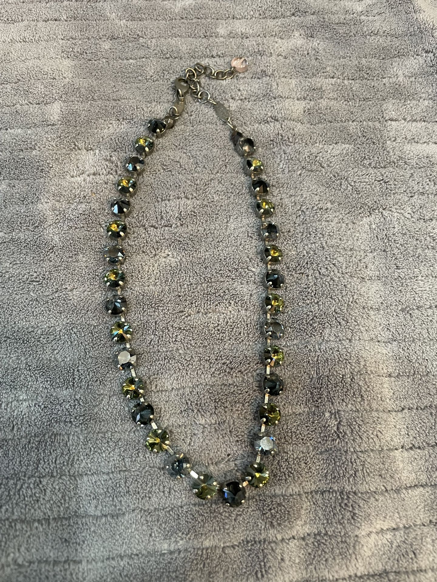 SABIKA Element Manhattan Choker Blue Black Crystals Rhinestones