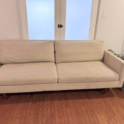 Restoration Hardware Suede Couch For Sale -
