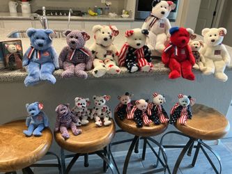 4th of July TY beanie babies! New! Retired TY beanie babies and TY beanie buddies