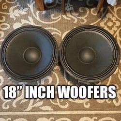 HUGE Pair Of 18” Yamaha Woofers For DJ & Home Stereo Speakers.