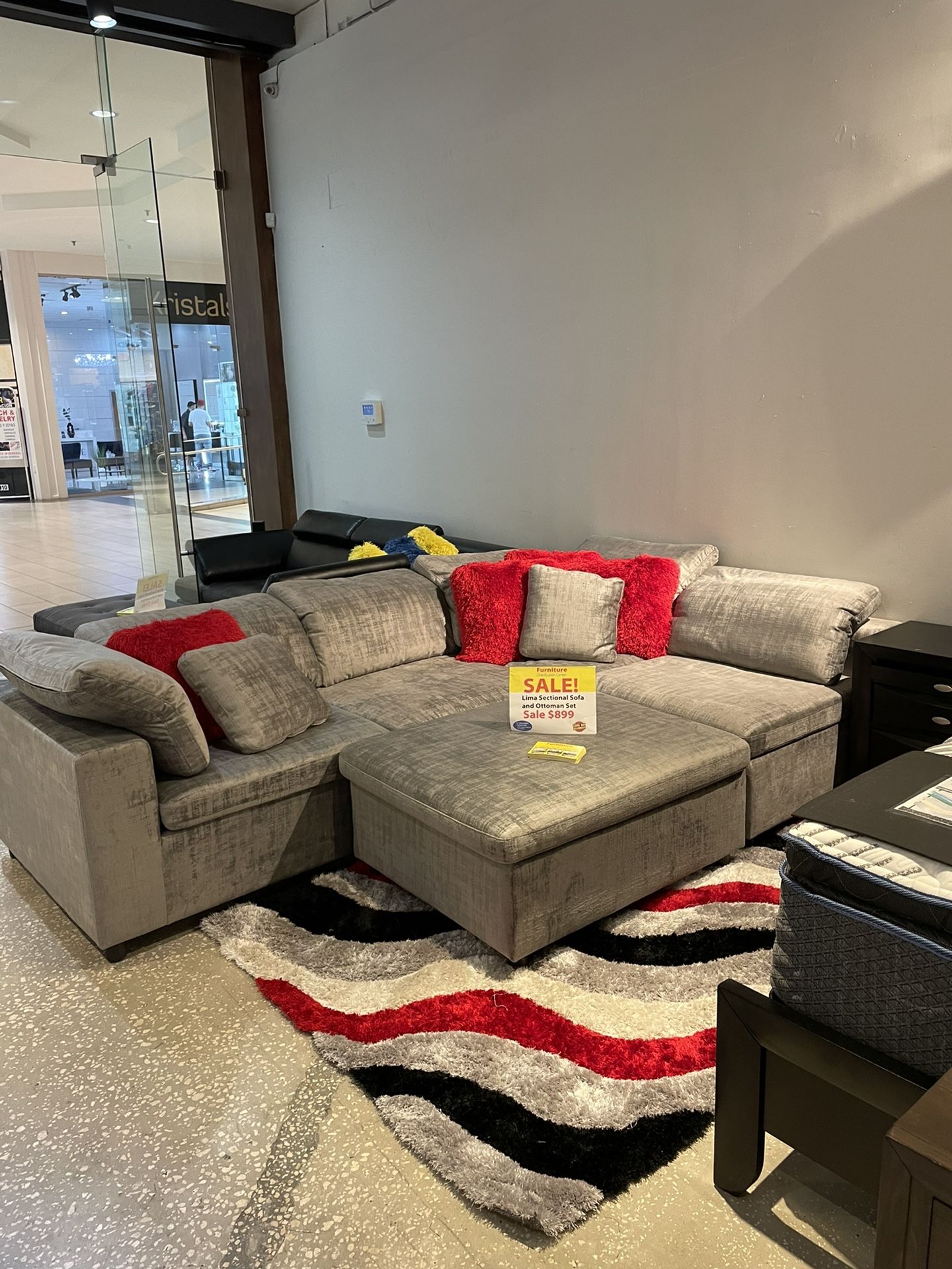 New Comfy Lima Sectional with Ottoman On Sale Only $799!