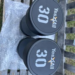30lbs Urethane Dumbbell Pair