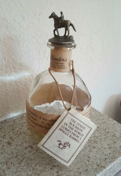 empty The original single barrel bourbon whiskey bottle