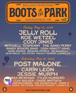 New Mexico boots in the park tickets!