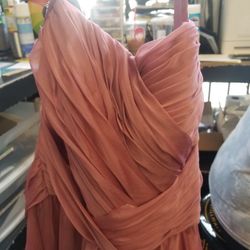 Long Blush Pink/ Muave Dress 