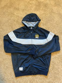 🔥 MANCHESTER CITY 90's Retro Hoodie Jacket Men's XL 🔥