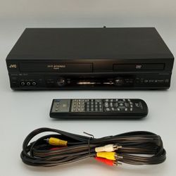 JVC, VCR/DVD Player with Remote And Cable. Works Fine!