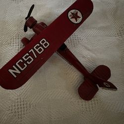 Texaco Metal Bi Plane - 12” Wingspan