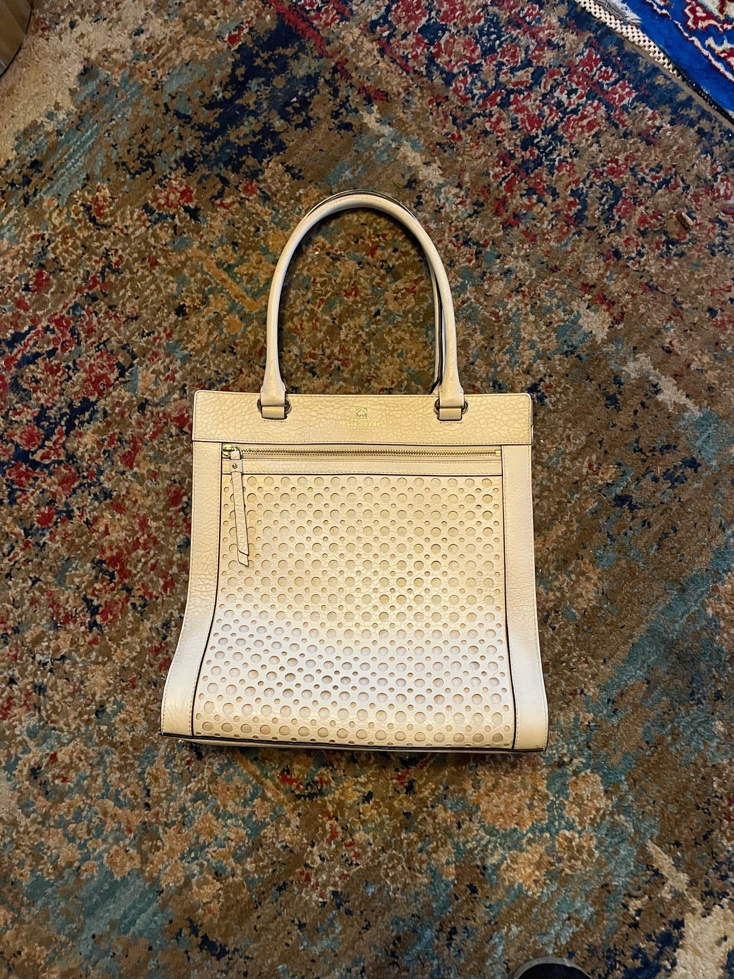 Kate Spade Tote Bag in Perforated Leather