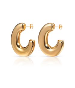 ✨Fashion 18k Gold Plated Stainless Steel Hollow Hoops 🤩Aretes ( Argollas Doradas ) Valentine Gift 💝 