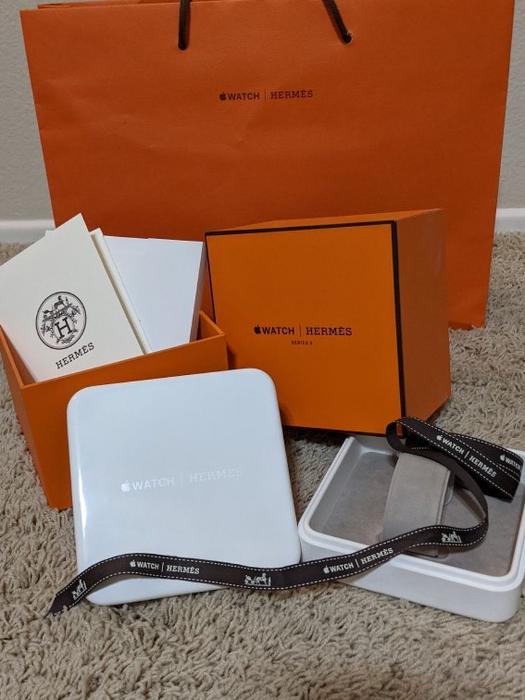 Hermes Apple Watch Box Bag Ribbon and Accessories
