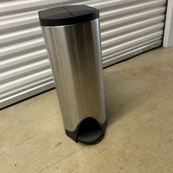 Used Simple Human Butterfly Kitchen Trash Can
