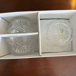Set of 4 Cristal d’Arques France Lead Crystal Bowls – Elegant French Glassware 