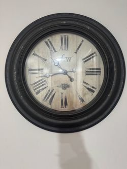 Large Round Vintage-Style Wall Clock