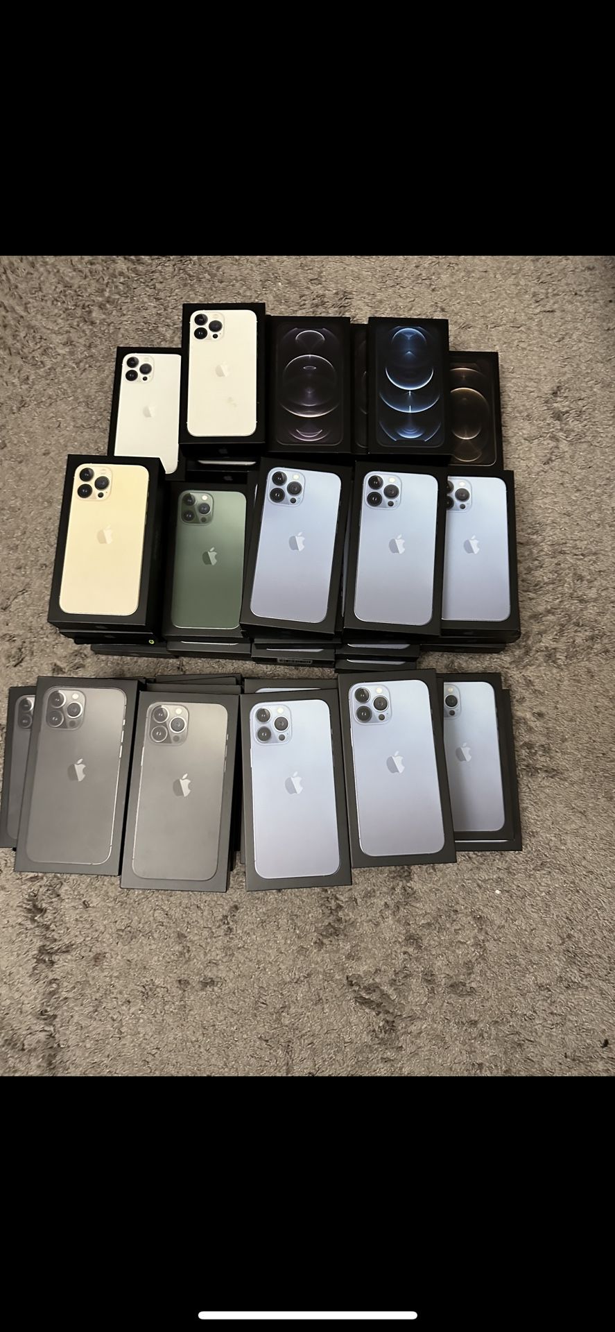iPhone 13 Pro Max & 12 Pro &pro Max (empty Boxes Only ) No Phones (Read The Description )