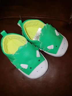 Dinosaur crib shoes