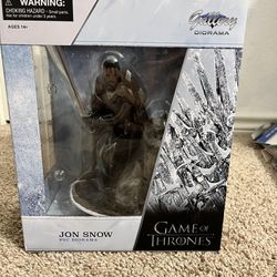 Game of Thrones Gallery Jon Snow and Ghost Statue Diorama Diamond Select