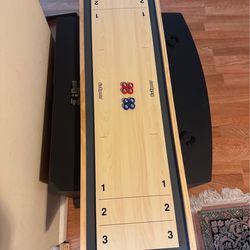 2-in-1 Shuffleboard & Curling Game Table – Like New | Fun Game Night Set
